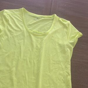 Neon yellow ribbed top